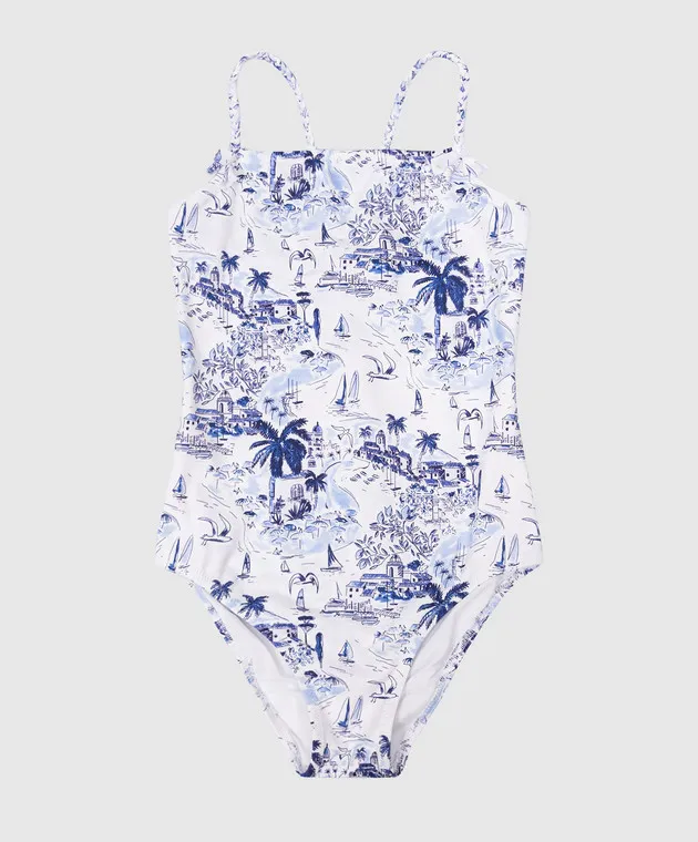Vilebrequin Children's white swimsuit RIVIERA in print