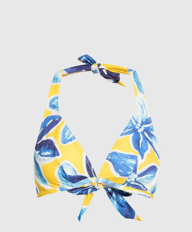 Vilebrequin Yellow bodice from Faith swimsuit in a print