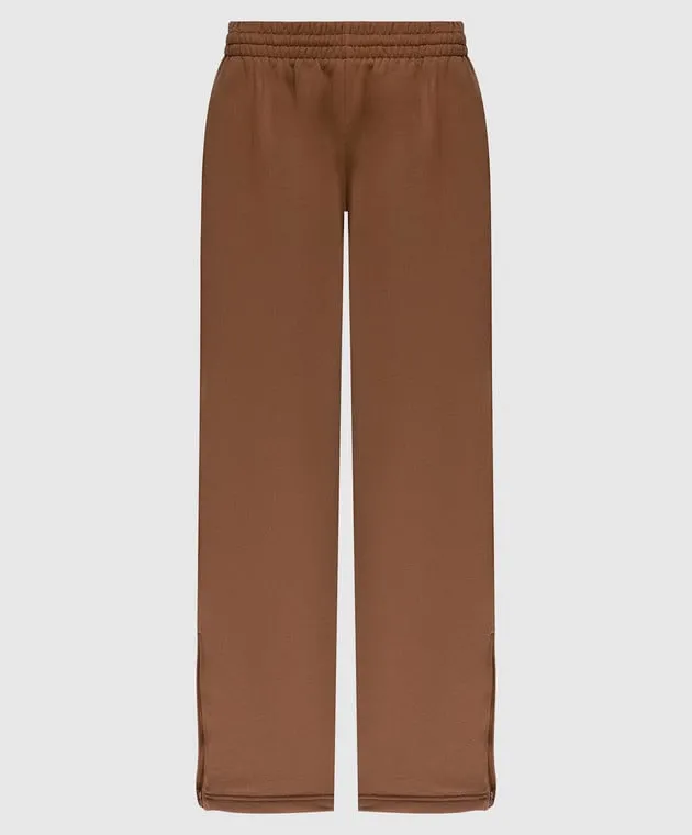 WARDROBE.NYC Brown sweatpants with zippers