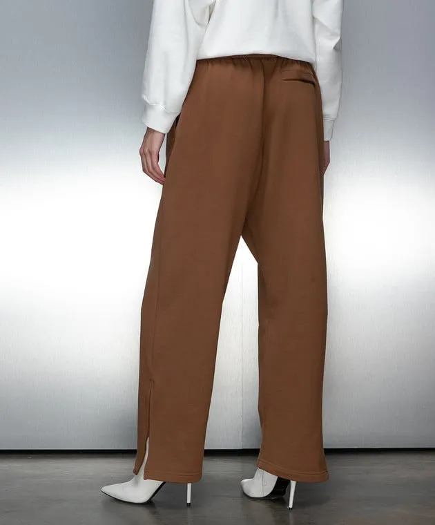 WARDROBE.NYC Brown sweatpants with zippers
