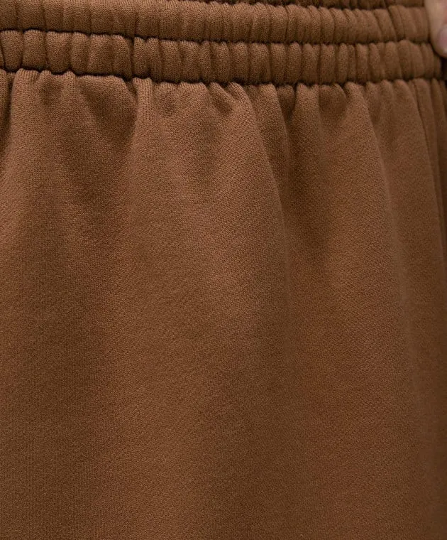 WARDROBE.NYC Brown sweatpants with zippers