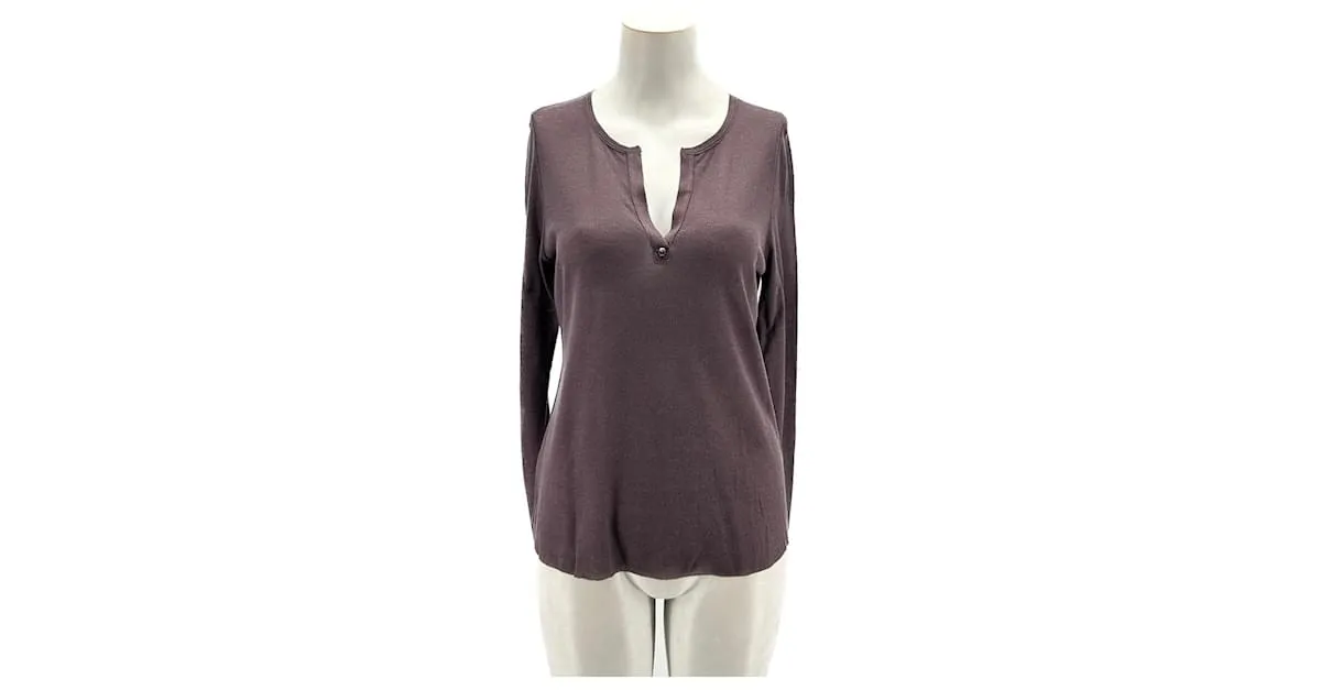 ZADIG & VOLTAIRE Tops Camiseta.Algodón S Internacional Púrpura 