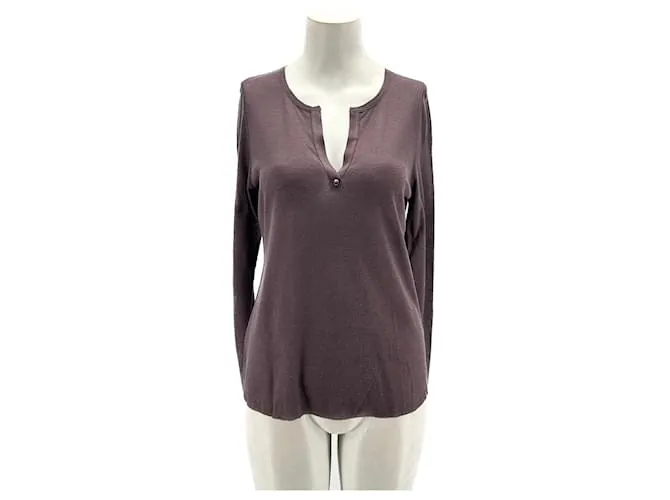 ZADIG & VOLTAIRE Tops Camiseta.Algodón S Internacional Púrpura 
