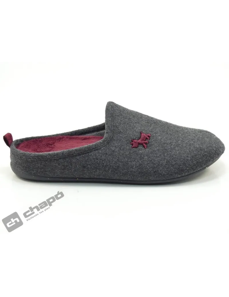 Zapatilla De Casa Antracita GarzÓn Zapatillas 8003.404
