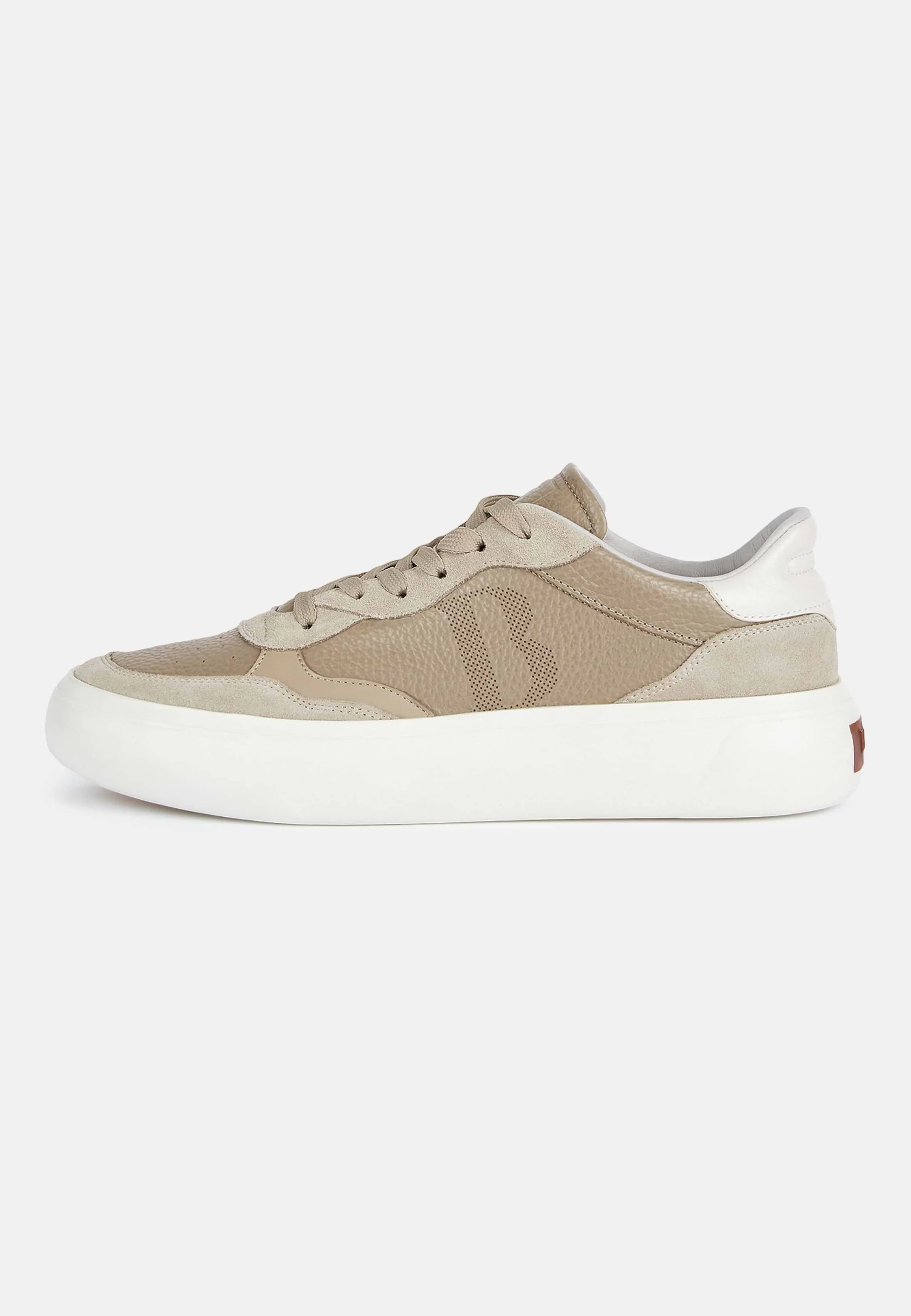 Zapatillas De Piel Abatanada Con Logo