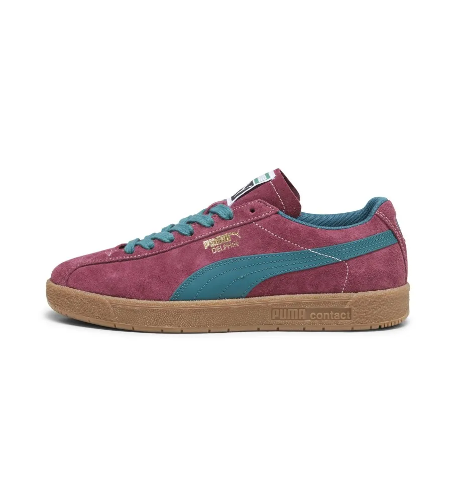 Zapatillas de piel Delphin granate