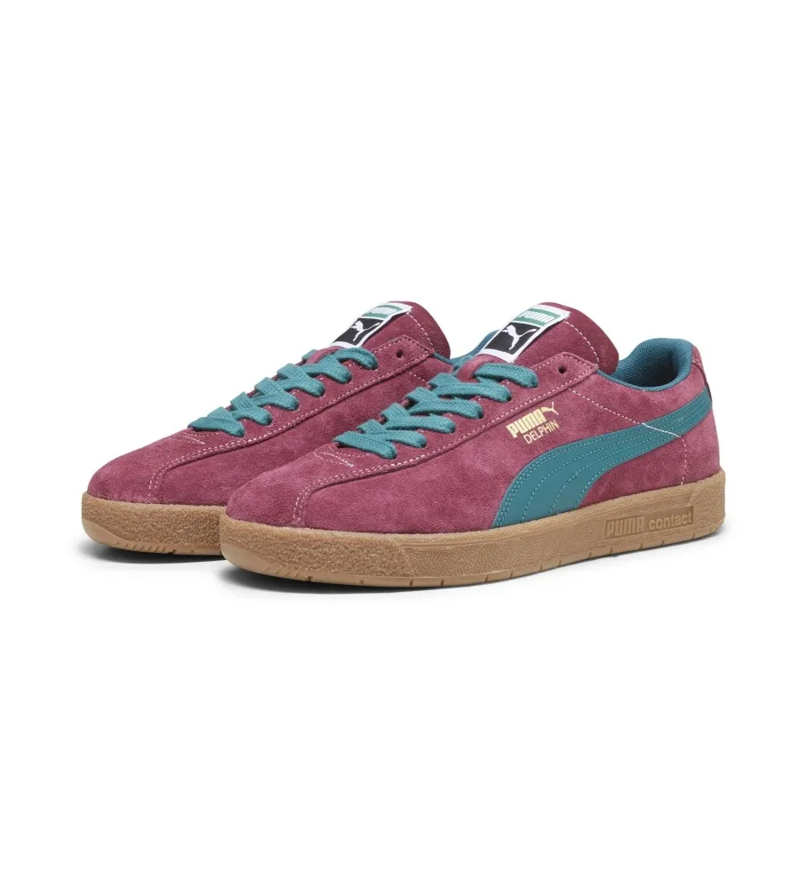 Zapatillas de piel Delphin granate