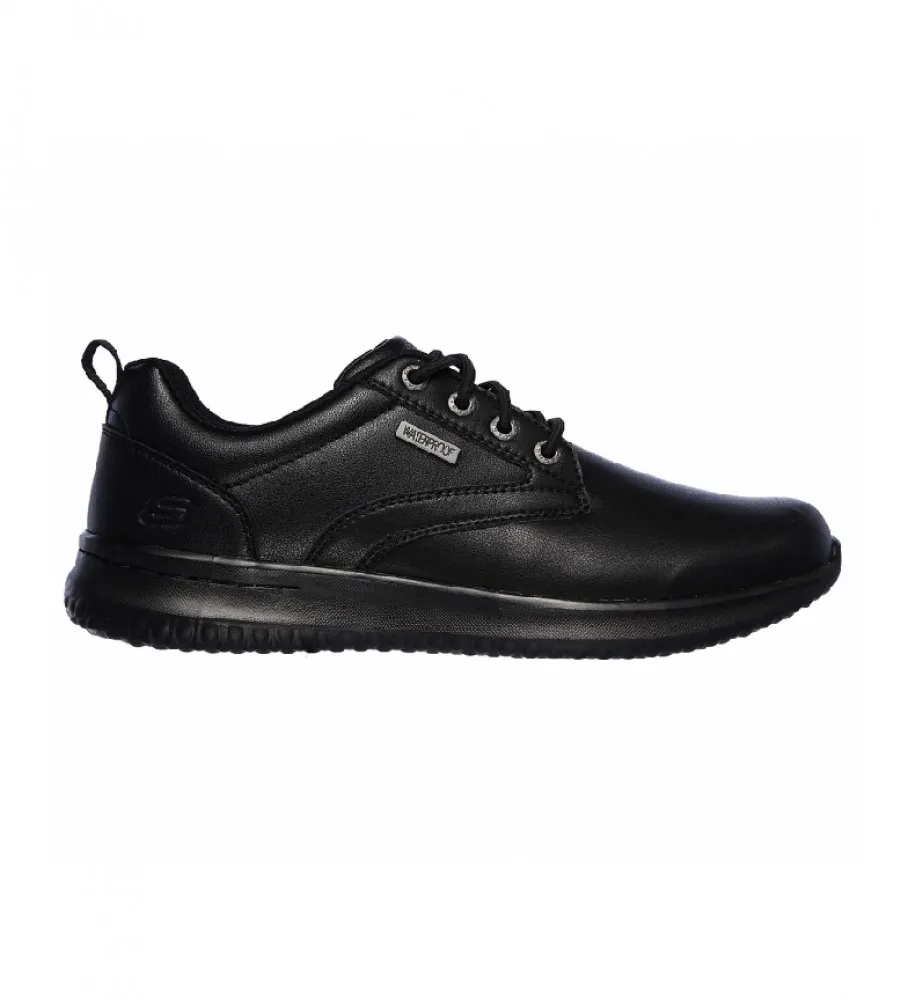 ZAPATILLAS DE PIEL DELSON  ANTIGO NEGRO