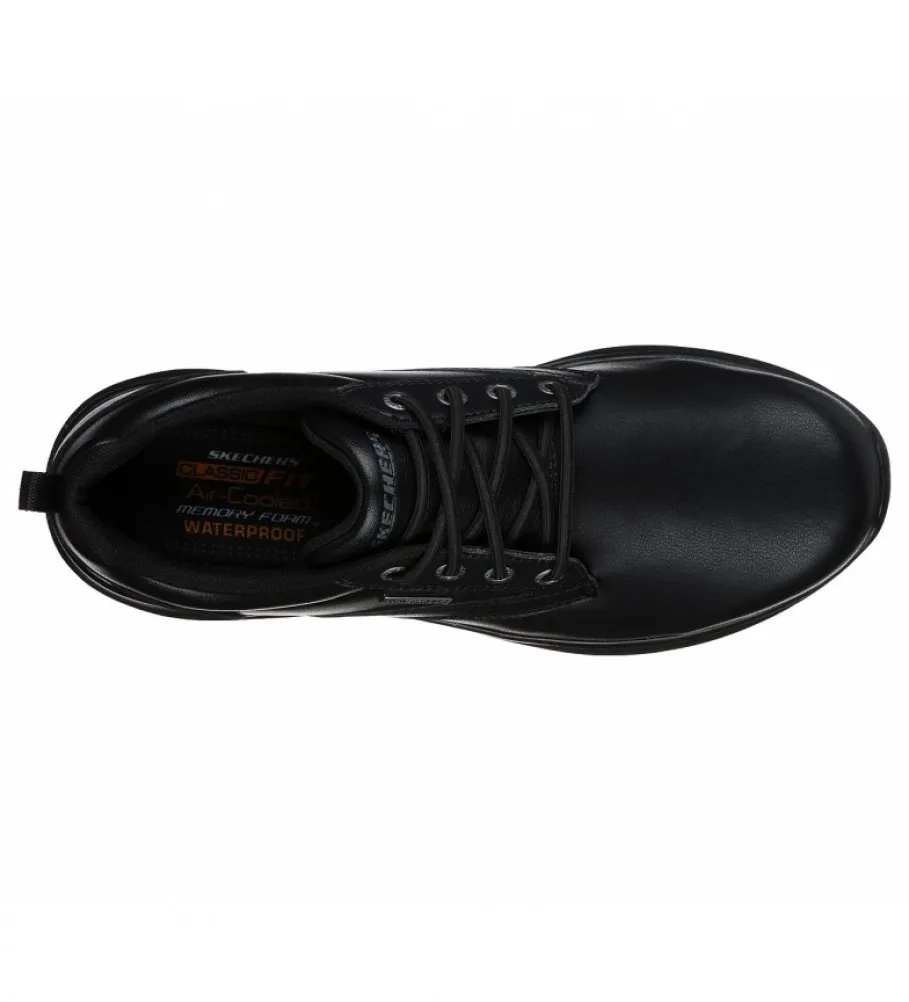 ZAPATILLAS DE PIEL DELSON  ANTIGO NEGRO