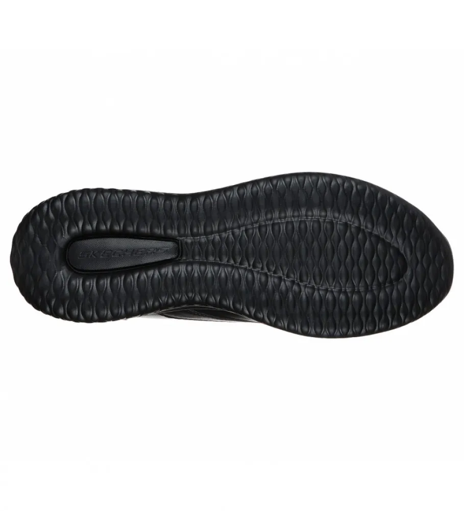 ZAPATILLAS DE PIEL DELSON  ANTIGO NEGRO