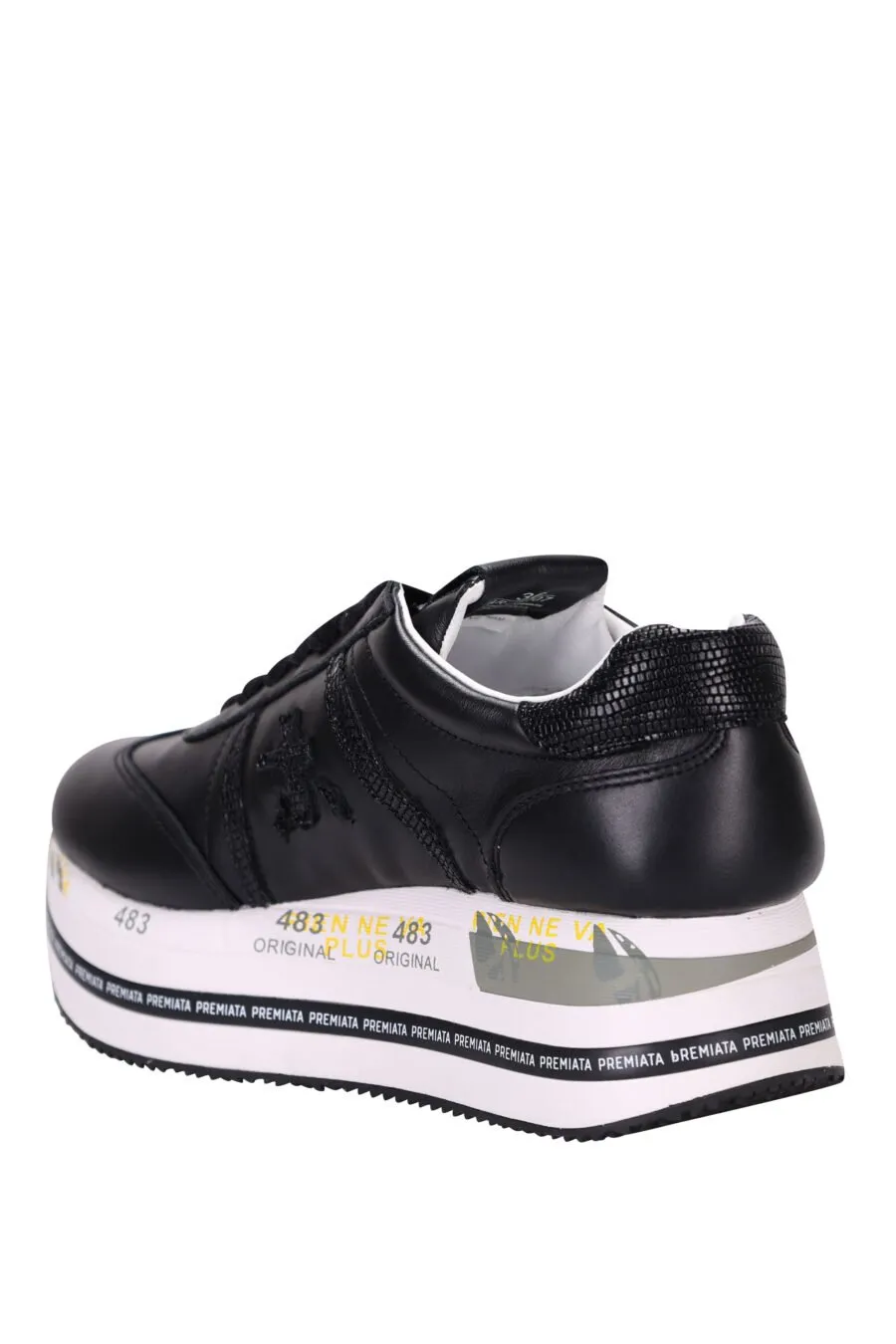 Zapatillas de plataforma negras con logo en negro 