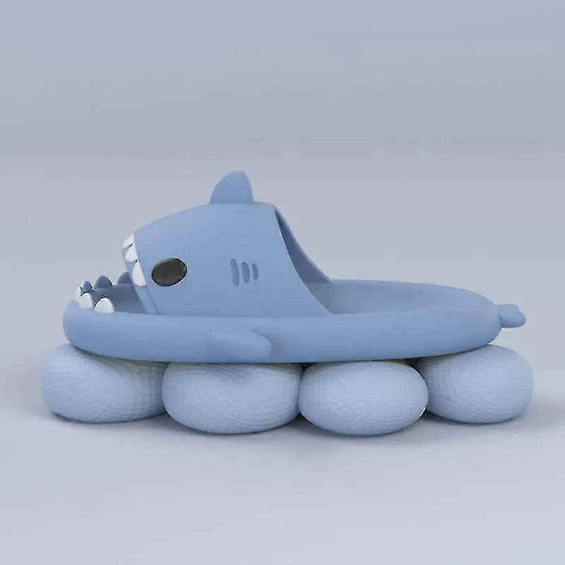 Zapatillas de tiburón Ducha antideslizante Zapatillas de baño Sandalias suaves de verano para niñas y niños New_w