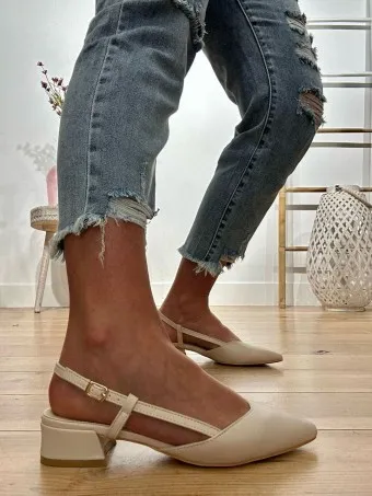 Zapato Destalonado KLEYA Beige