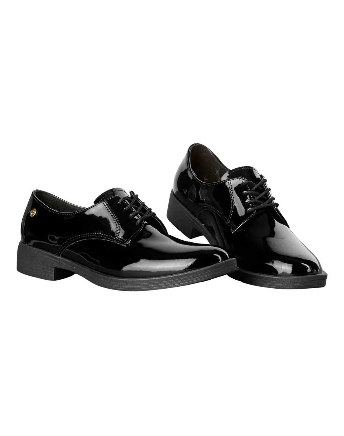 Zapato Mujer Mocasin Vestir Tacon Negro Stfashion 22904101