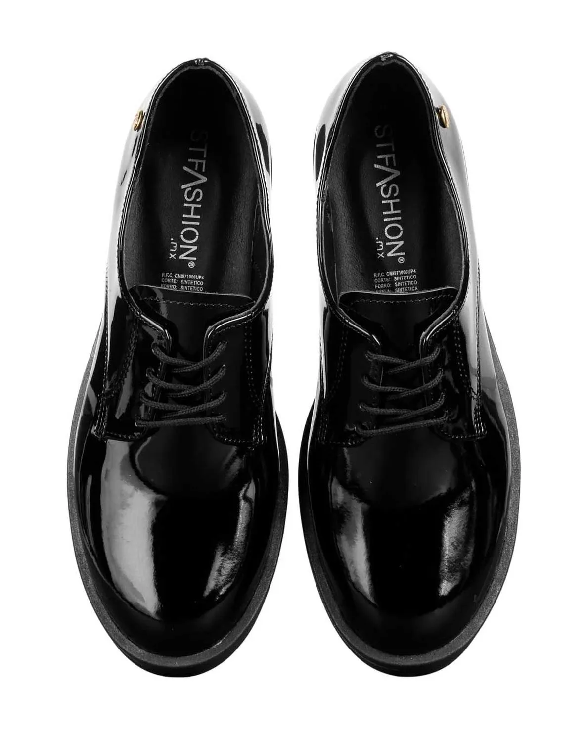Zapato Mujer Mocasin Vestir Tacon Negro Stfashion 22904101
