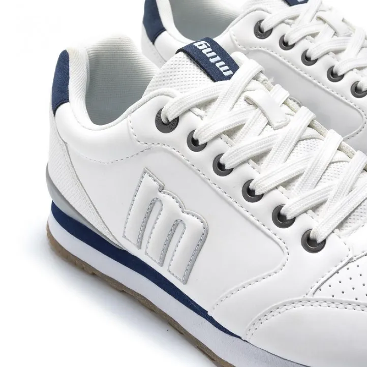 Zapatos sport Mustang 084697 blancas con detalles en azul y gris