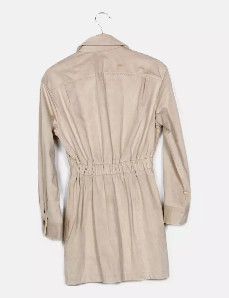 Zara Chaqueta beige texturizada
